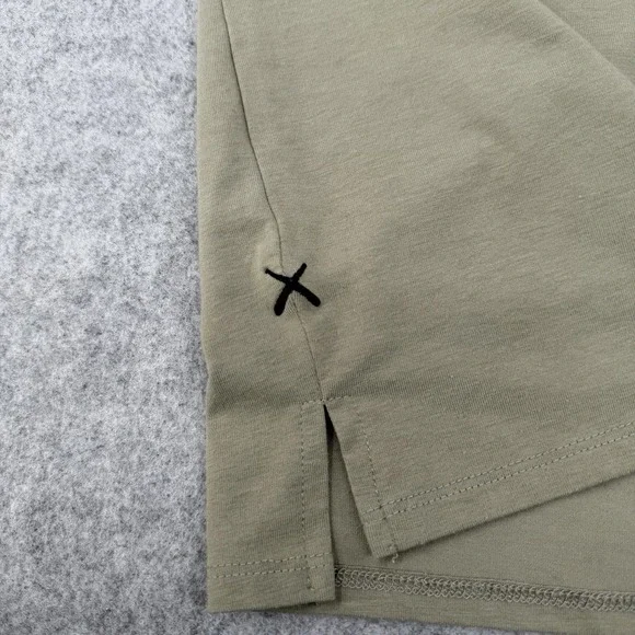 CUTS Clothing Men's Henley Shirt X-Large Green Split-Hem Performance Casual - Picture 7 of 10
